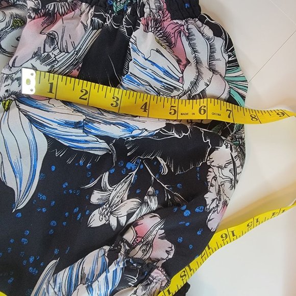 Jaase Boho Floral Flowy Bell Sleeve Shoulder Crop Blouse, XS. - Picture 9 of 9